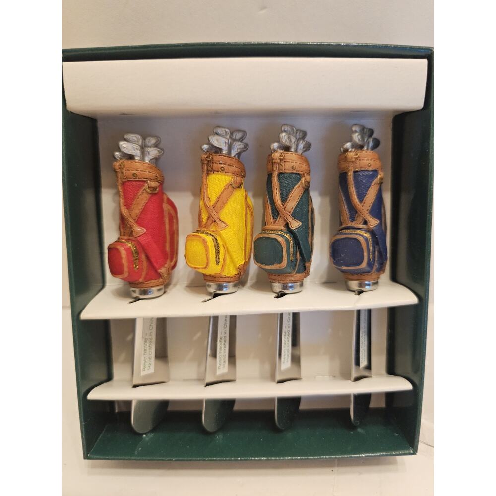 Boston Warehouse Golf Club/Bag Themed Cheese Spreaders Lot‎ Of 4 NEW